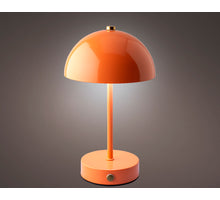 LED oplaadbare lamp metaal binnen terra/warm wit d15 H25cm