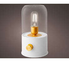 LED oplaadbare campinglamp wit plastic binnen dia11cm x H.20cm