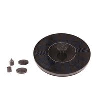Fontein round plastic solar powered buiten zwart dia16cm x H.3.5cm