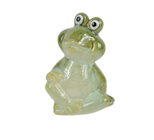 FROG 9.6X7.7X12.8CM PORCELAIN GREEN