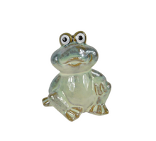 FROG 8.8X7X9.5CM PORCELAIN GREEN