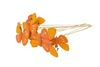 Pack of 10 Orange wooden butterflies on a 50cm stick