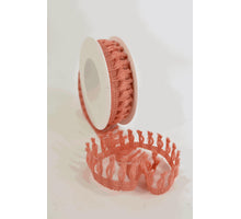 Polyester Lint ''Kwasten'' 25mm 7mtr koraal