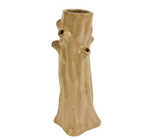VASE 15X14X37CM TREE PORCELAIN BROWN