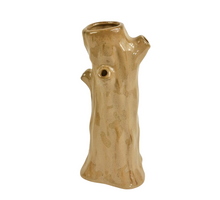 VASE 12,5X12X25CM TREE PORCELAIN BROWN