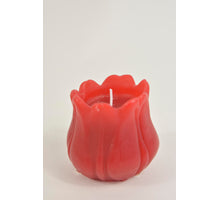 CANDLE/TULIP FRAGRANCE D12X10H RED