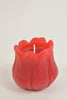 CANDLE/TULIP FRAGRANCE D12X10H RED