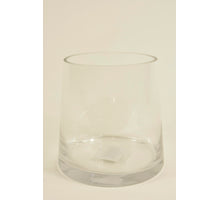 GLASS VASE ANTICON D17.5X15H TRANSPARENT