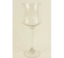 GLASS VASE ON FOOT D11.5X35H TRANSPARENT