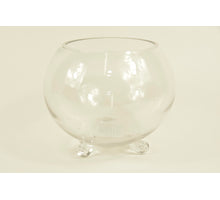 BOWLVASE/FOOT GLASS D13X15,5H TRANSPARANT