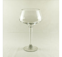 GLASS VASE ON FOOT D14X35H TRANSPARENT