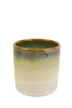 CYLINDER POT CERAMIC D6,5X7H CREAM/BROWN