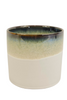 CYLINDER POT CERAMIC D12,5X11H CREAM/BROWN