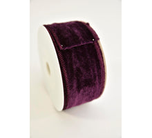 Fluweelband 50mm 10mtr aubergine