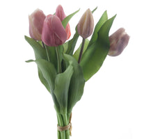 Real Touch Vermeer tulip bundle Sally X7 new mauve/pink combo 31cm