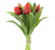 Real Touch Vermeer tulip bundle Sally X7 red 31cm