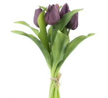 Real Touch Vermeer tulip bundle Sally X7 aubergine 31cm