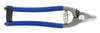 Draadschaar met leertje blauwe handvaten, 200 mm