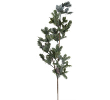 Fir spray w/cones Jodie grey/green 105cm
