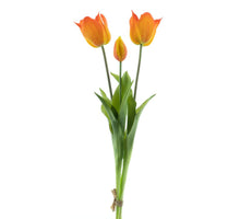 Real Touch Open tulip bundle Sally x3 orange 48cm