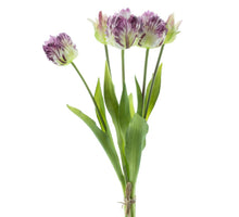 Real Touch Parrot tulip bundle Sally x5 purple 40cm