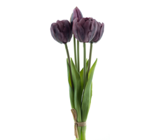 Real Touch Triumph tulip bundle Sally x5 purple 29cm