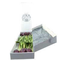 Real Touch tulip Sally aubergine 46cm in gift box