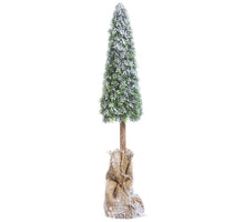 Spruce Cone tree in Jute Base 78cm Snow