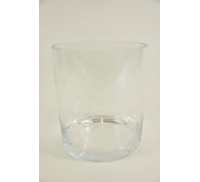 Cilinderglas ''Milan'' helder H18 D16cm dikke rand/geslepen