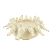 BOWL/BIRDS CERAMIC D43X19H CREAM