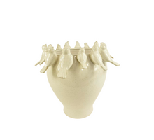 POT/BIRDS CERAMIC D40X38,5H CREAM