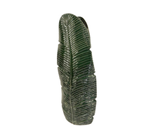 VASE LEAF CERAMIC 23X13.5X60H DARK GREEN