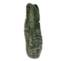VASE LEAF CERAMIC 19X11X46.5H DARK GREEN