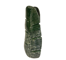 VASE LEAF CERAMIC 16X10X38.5H DARK GREEN