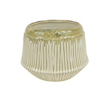 POT CERAMIC GLAZED D20X14.8 CREAM/WHITE