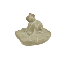FROG/LEAF CEMENT D13X9,5H GREY