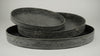 Set/3 Tray round gray 32/27/22cm