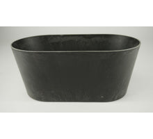 Ovale bak grijs 27x15x12cm