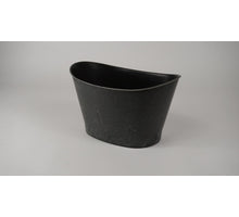 Ovale pot Kansas groot grijs 31,5x20,6x19cm