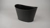 Ovale pot Kansas groot grijs 31,5x20,6x19cm