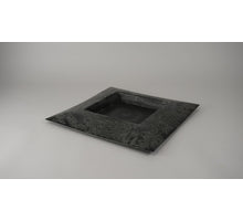 Schaal vierkant grijs met binnenbak 40x40x4,8cm
