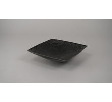 Schaal vierkant grijs oplopend middel 23,5x23,5x6,5cm