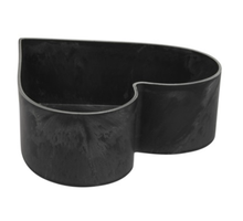 Schaal hartvorm grijs 20x20x7cm