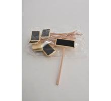 Houten steeketiket 12cm bordje 6x3cm per 10 stuks