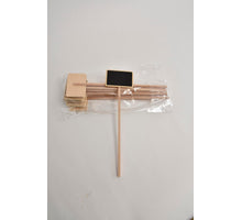 Houten steeketiket 22cm bordje 7x5cm per 10 stuks