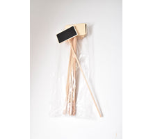 Houten steeketiket 40cm bordje 10x6,5cm per 10 stuks