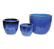 Glazed Egg Pot Blue S3 D23/41H19/33cm