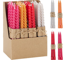 DINER KAARSEN TWISTER SET 2 STUKS 4 ASSORTIE KLEUR