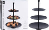 ETAGERE 3 LAAGS MAT ZWART METAAL H36,5 D25CM