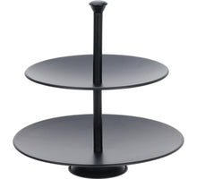 ETAGERE 2 LAAGS STAAL ZWART D25/20 H37 CM IN KLEURENDOOS